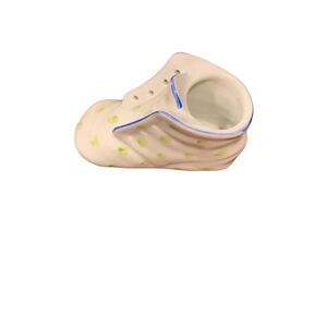 Hand Painted China Glass Baby Shoe Nursery.